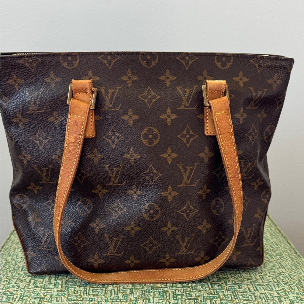 Authentic Louis Vuitton Monogram Canvas Tote in Brown and Tan